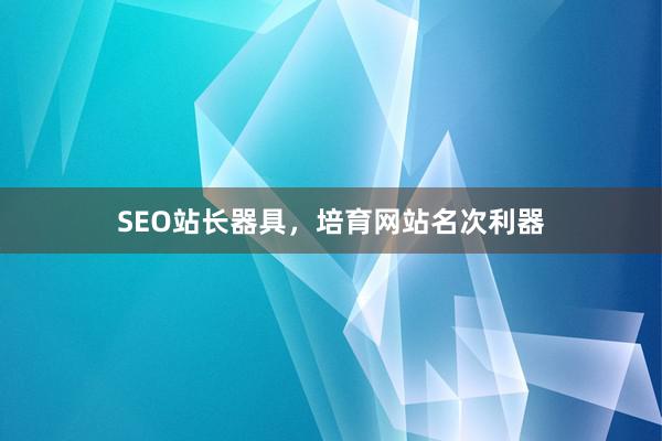 SEO站长器具，培育网站名次利器